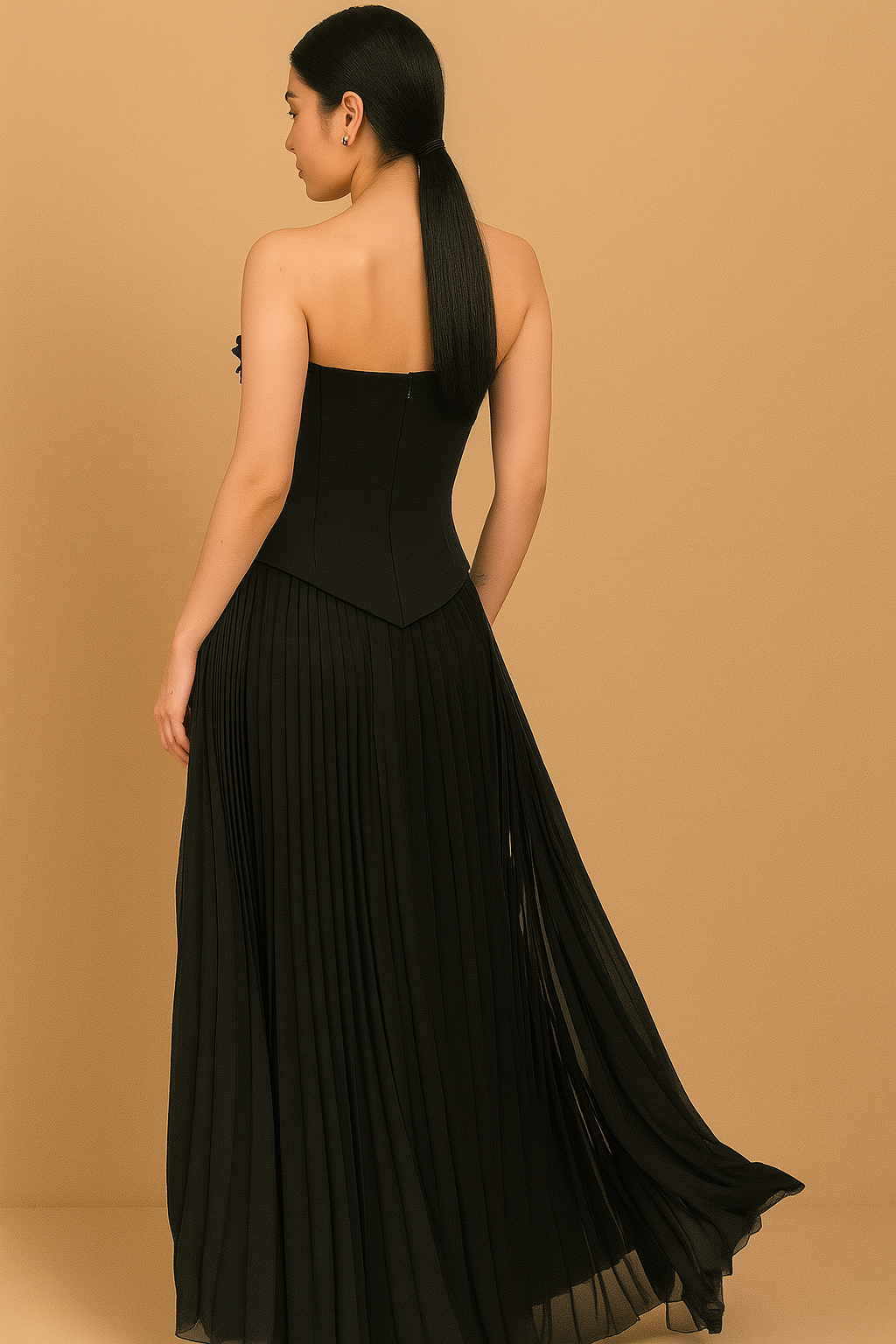فستان سهرة توب أسود