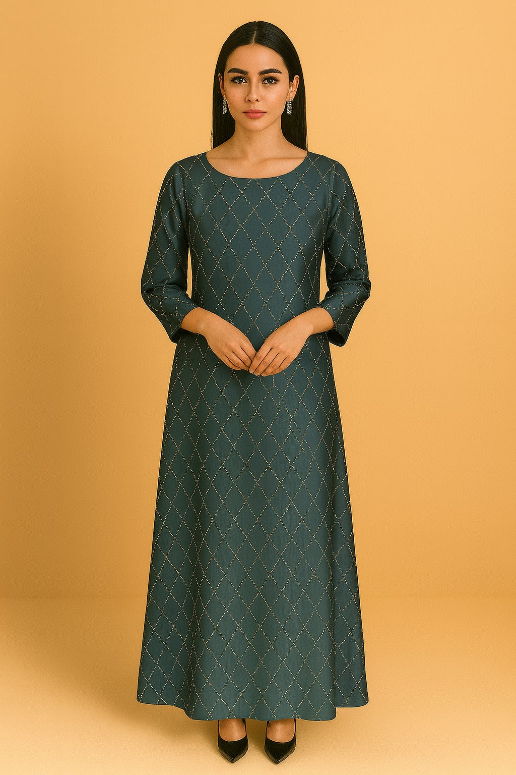 Loose dress - olive green