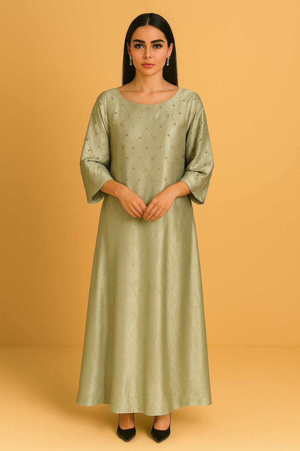 Loose dress - pistachio