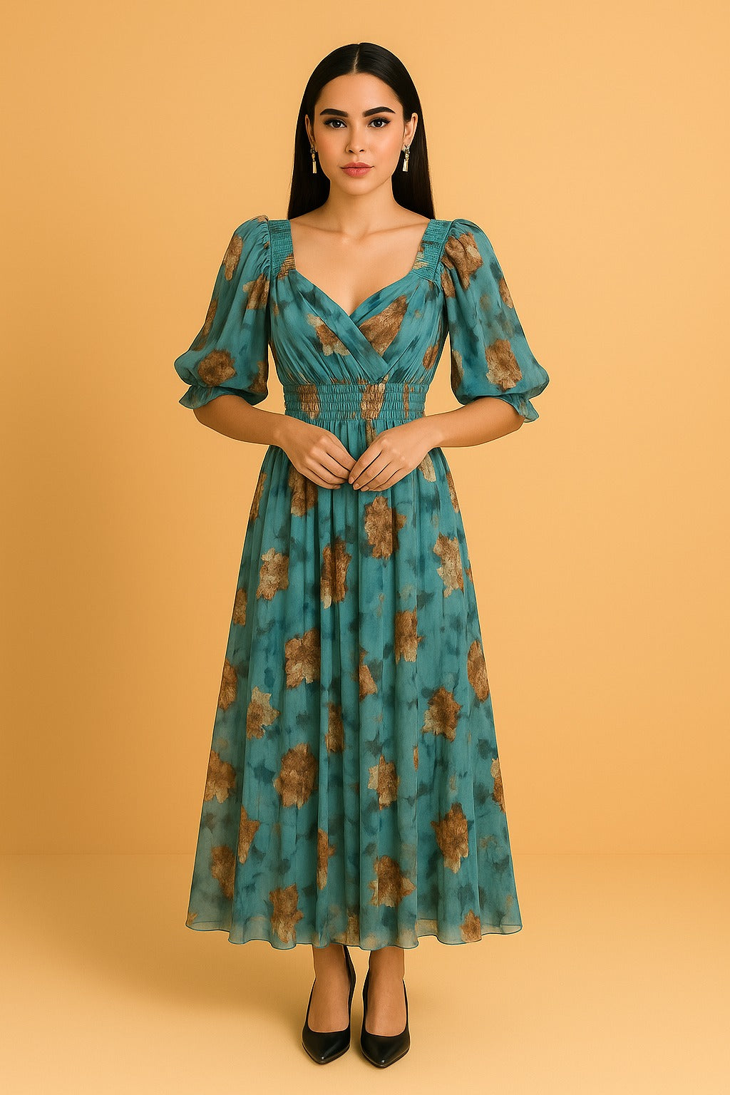 Floral Dress - Blue